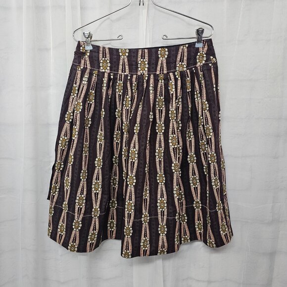 Cue Skirt Boho Twee Fairy Hippie Peasant Festival Brown Pink Retro 10 - Picture 4 of 11